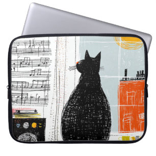 Capa Para Notebook Conjunto ao Vivo Vinyl Black Cat High Rise