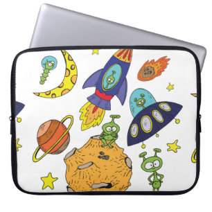 Capa Para Notebook Conjunto de ilustrações de desenho animado sobre
