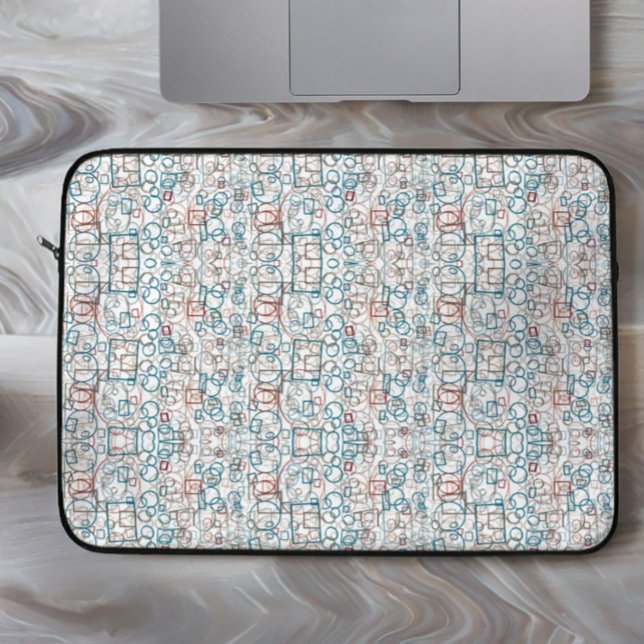 Capa Para Notebook Conjuntor - círculos, retângulos e quadrados (Criador carregado)