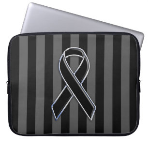 Capa Para Notebook Consciência da Fita Preta do Estilo Cromo