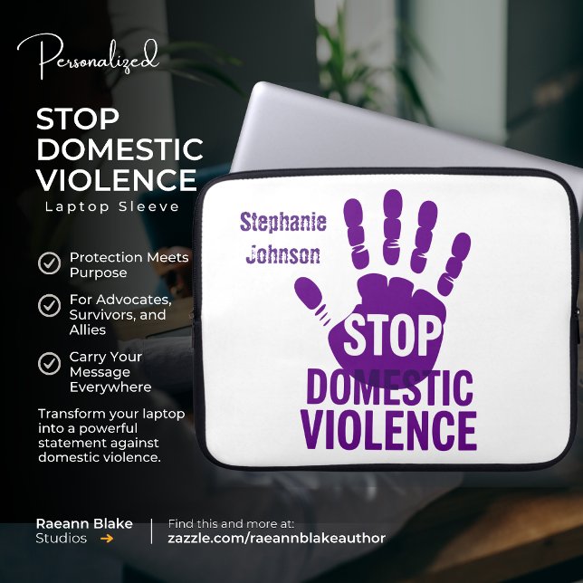 Capa Para Notebook Conscientização Personalizada sobre Violência Domé (Criador carregado)