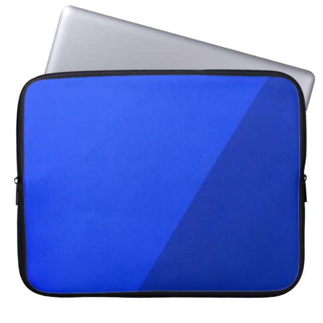 Capa Para Notebook Conselho de madeira azul e negra (Frente)