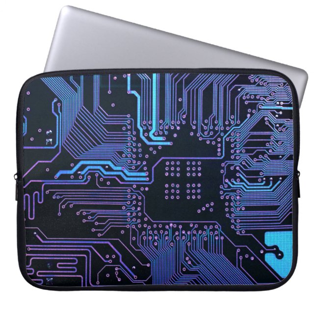 Capa Para Notebook Conselho Nerd de saída PCB Blue Electronic Circuit (Frente)