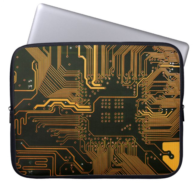 Capa Para Notebook Conselho Nerd de saída PCB Laranja Circuito Eletrô (Frente)