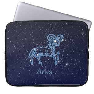Capa Para Notebook Constelação de Aries e Sinal de Zodíaco com Est