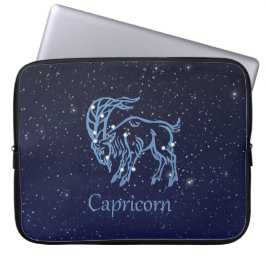 Capa Para Notebook Constelação de Capricórnio e Sinal de Zodíaco com 