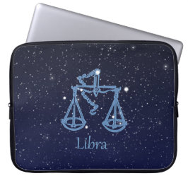 Capa Para Notebook Constelação de Libra e Sinal de Zodíaco com Estrel