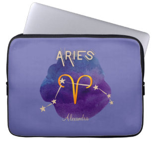 Capa Para Notebook Constelação personalizada de áries de signo zero