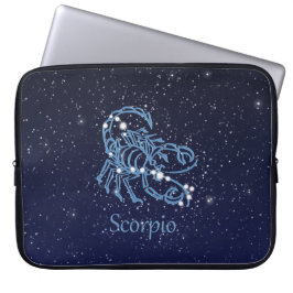 Capa Para Notebook Constelação Scorpio e Sinal Zodiac com Estrelas