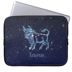Capa Para Notebook Constelação Taurus e Sinal Zodíaco com Estrelas