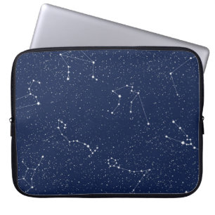 Capa Para Notebook Constelações do zodíaco com um céu estrelado a