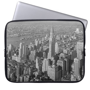 Capa Para Notebook Construção de Chrysler e ponte de Queensboro NYC