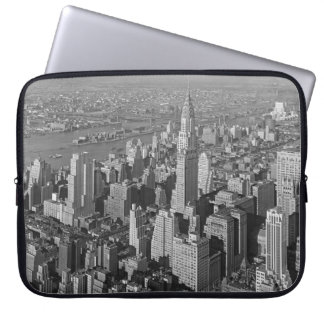 Capa Para Notebook Construção de Chrysler e ponte de Queensboro NYC