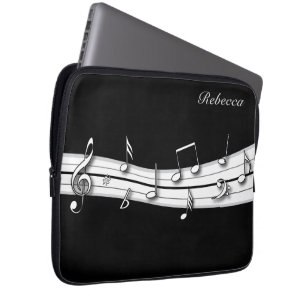 Capa Para Notebook Contagem preto e branco cinzenta das notas