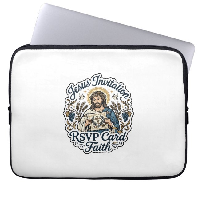 Capa Para Notebook Convite de Jesus Cartão de Resposta Fé Convite de  (Frente)