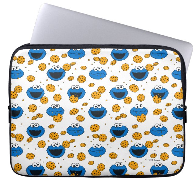 Capa Para Notebook Cookie Monster | C é para Padrão de Biscoito (Frente)