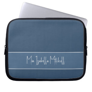 Capa Para Notebook Cor da Tendência - Bolsa de laptop Azul Graves