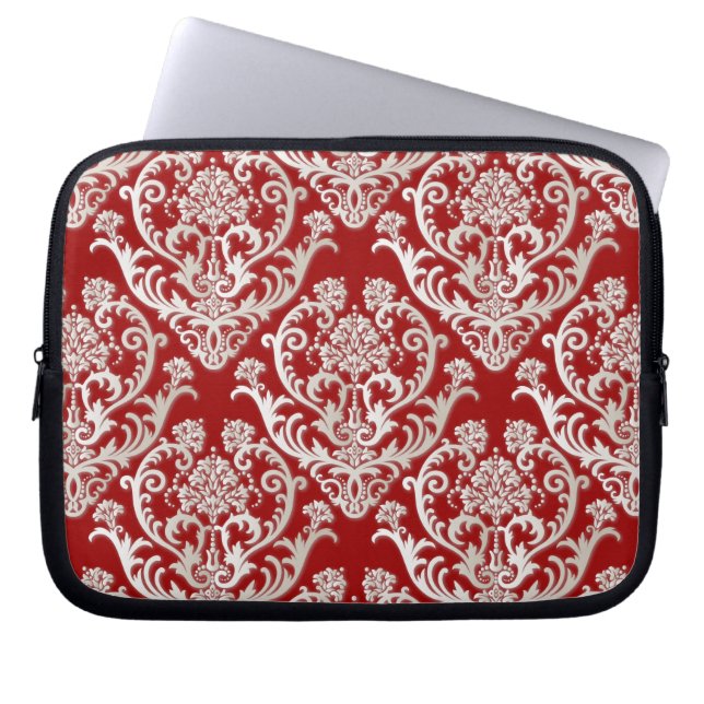 Capa Para Notebook Cor damasco Branca de Pearl, Garganta (Frente)