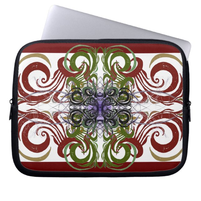 Capa Para Notebook Cor damasco elegante (Frente)