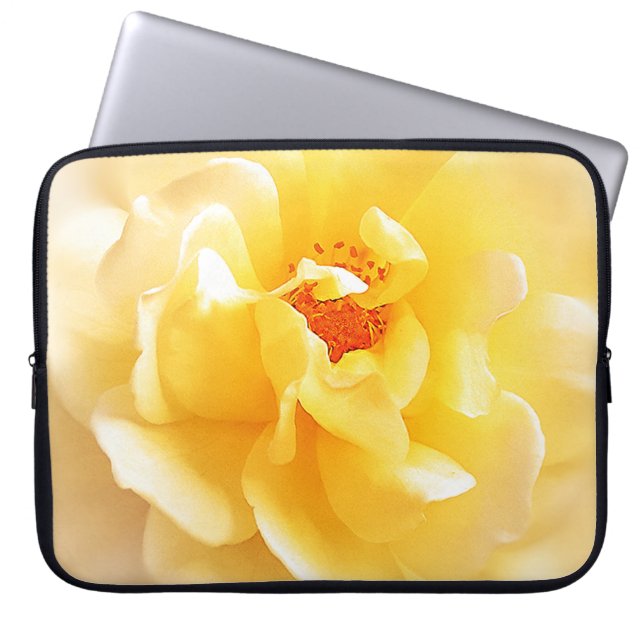Capa Para Notebook Cor de Luz Maciça Rosa Amarelo Branco (Frente)