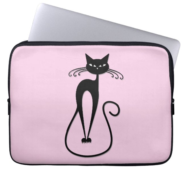 Capa Para Notebook Cor-de-rosa branco preto (Frente)