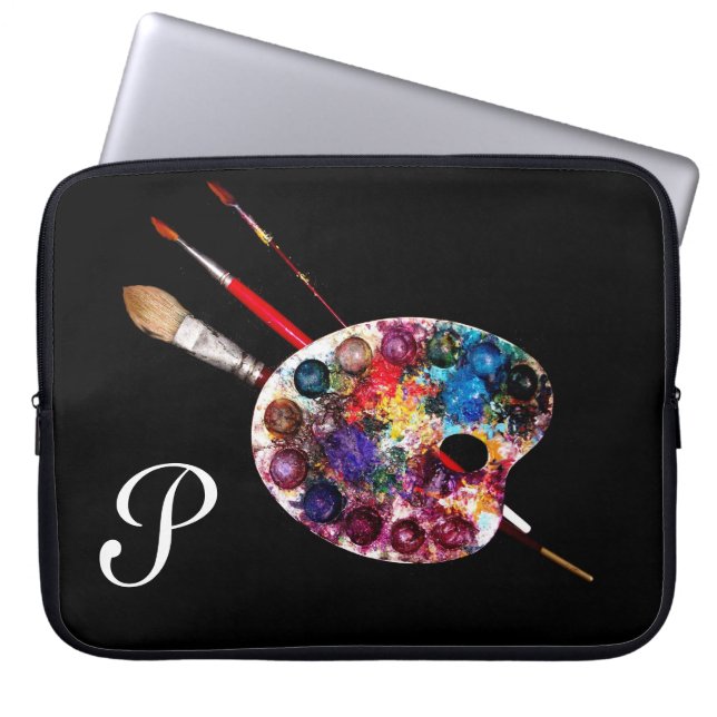 Capa Para Notebook COR DO ARTISTA PALETTE MONOGRAMA Preto (Frente)
