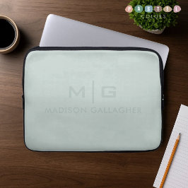Capa Para Notebook Cor Sólida Verde Musgo Sage Pastel Luz Suave