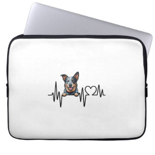 Capa Para Notebook Coração Batimento Ecg Coração Pata do Cão de Gado