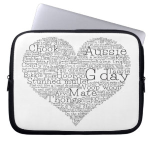 Capa Para Notebook Coração das gírias australianas