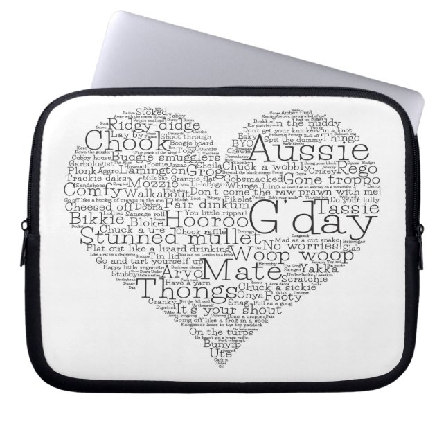 Capa Para Notebook Coração das gírias australianas (Frente)