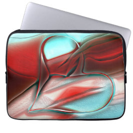 Capa Para Notebook Coração das linhas de cristal sobre a textura aren