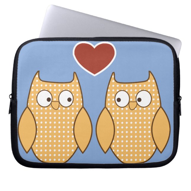 Capa Para Notebook Coração de coruja (Frente)