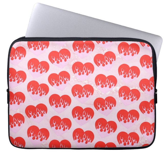 Capa Para Notebook Coração de Fogo (Frente)