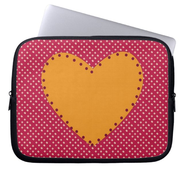 Capa Para Notebook Coração Decorativo (Frente)
