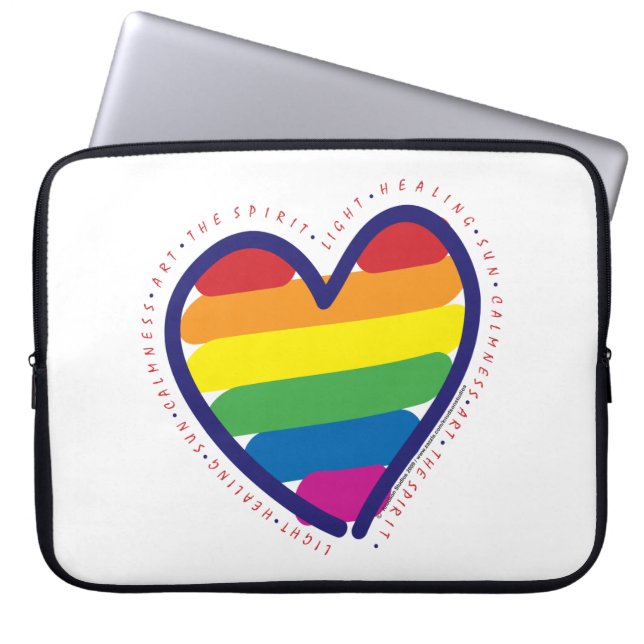 Capa Para Notebook Coração e palavras do orgulho gay (Frente)