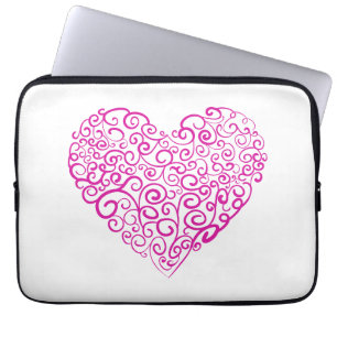 Capa Para Notebook Coração rosa para escrita manual espiral para o Di