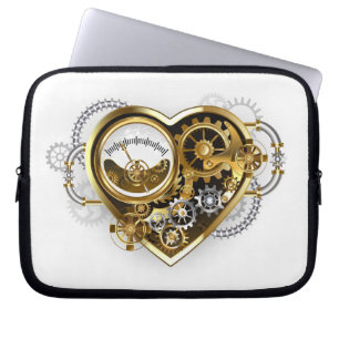 Capa Para Notebook Coração Steampunk com Manômetro