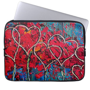 Capa Para Notebook Corações Colar Parte Superior