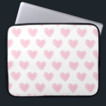 Capa Para Notebook Corações cor-de-água rosa. Padrão de amor de cor b<br><div class="desc">Bolsa de laptop de padrão de corações cor-de-rosa-d'água para Dia de os namorados ou presente romântico. Entre em contato comigo se precisar de itens adicionais.</div>