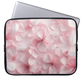 CAPA PARA NOTEBOOK CORAÇÕES DE SÃO VALENTIM ROSA PASTEL E PÉTALAS DE 