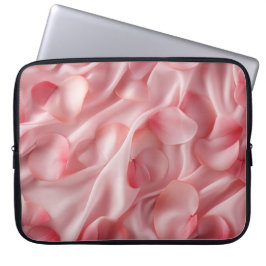 CAPA PARA NOTEBOOK CORAÇÕES DE SÃO VALENTIM ROSA PASTEL E PÉTALAS DE 