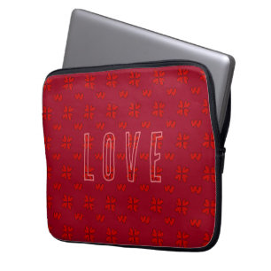 Capa Para Notebook Corações Vermelhos de namorados sobre Amor Vermelh