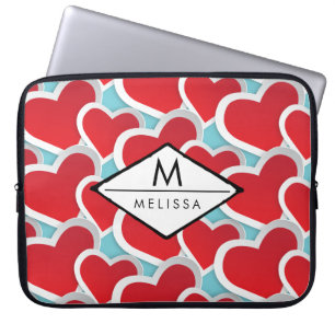 Capa Para Notebook Corações Vermelhos Gordos Corações Repetitivos Cut