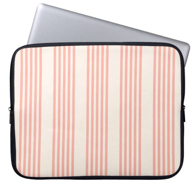 Capa Para Notebook Coral e bege - cinco estrias (Frente)