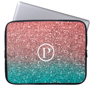 Capa Para Notebook Coral Melão Laranja Verde Água Brilhante Glitter