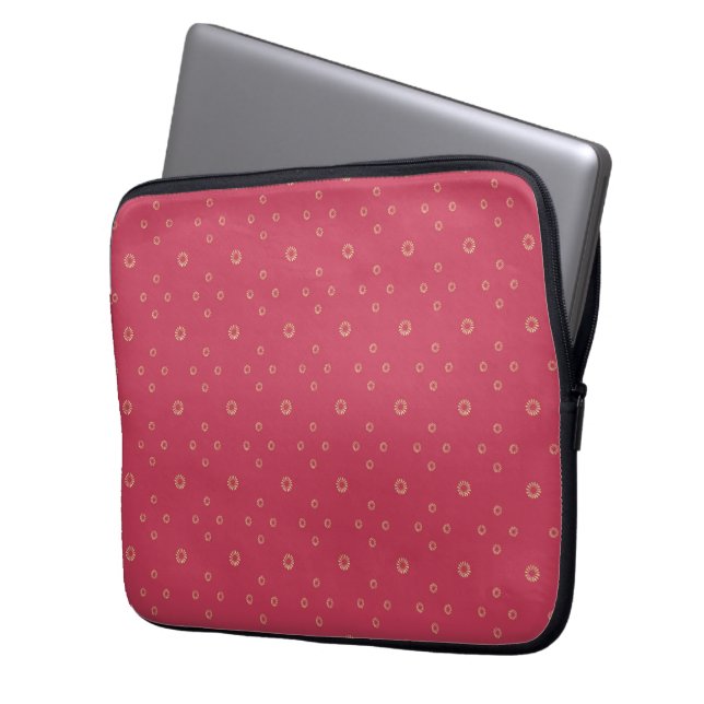 Capa Para Notebook Coral | Zínia Dourada Sol (Frente Esquerda)