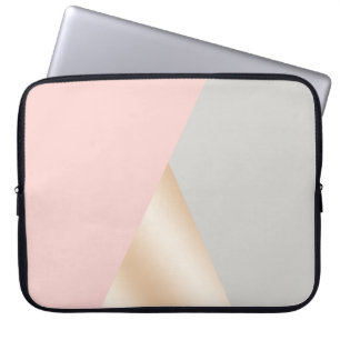 Capa Para Notebook Coram o rosa, o cinza & os triângulos geométrico