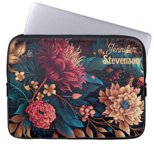 Capa Para Notebook Cores Brilhantes Florais Modernas Personalizadas