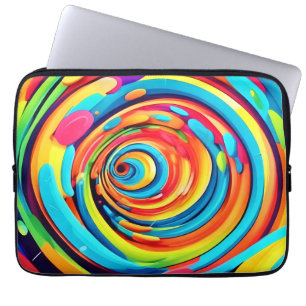 Capa Para Notebook Cores giratórias no túnel psicodélico