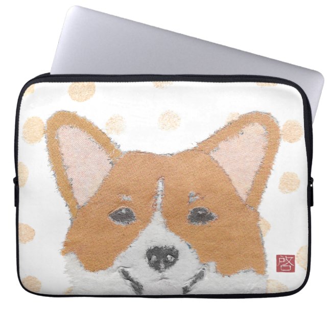 Capa Para Notebook Corgi de Galês do Pembroke, moderno (Frente)